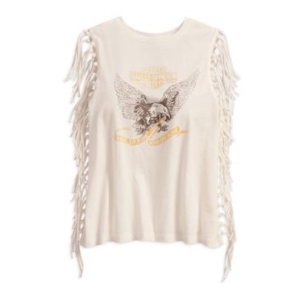 Harley Davidson Black Label Fringe Tee - Picture 1 of 5